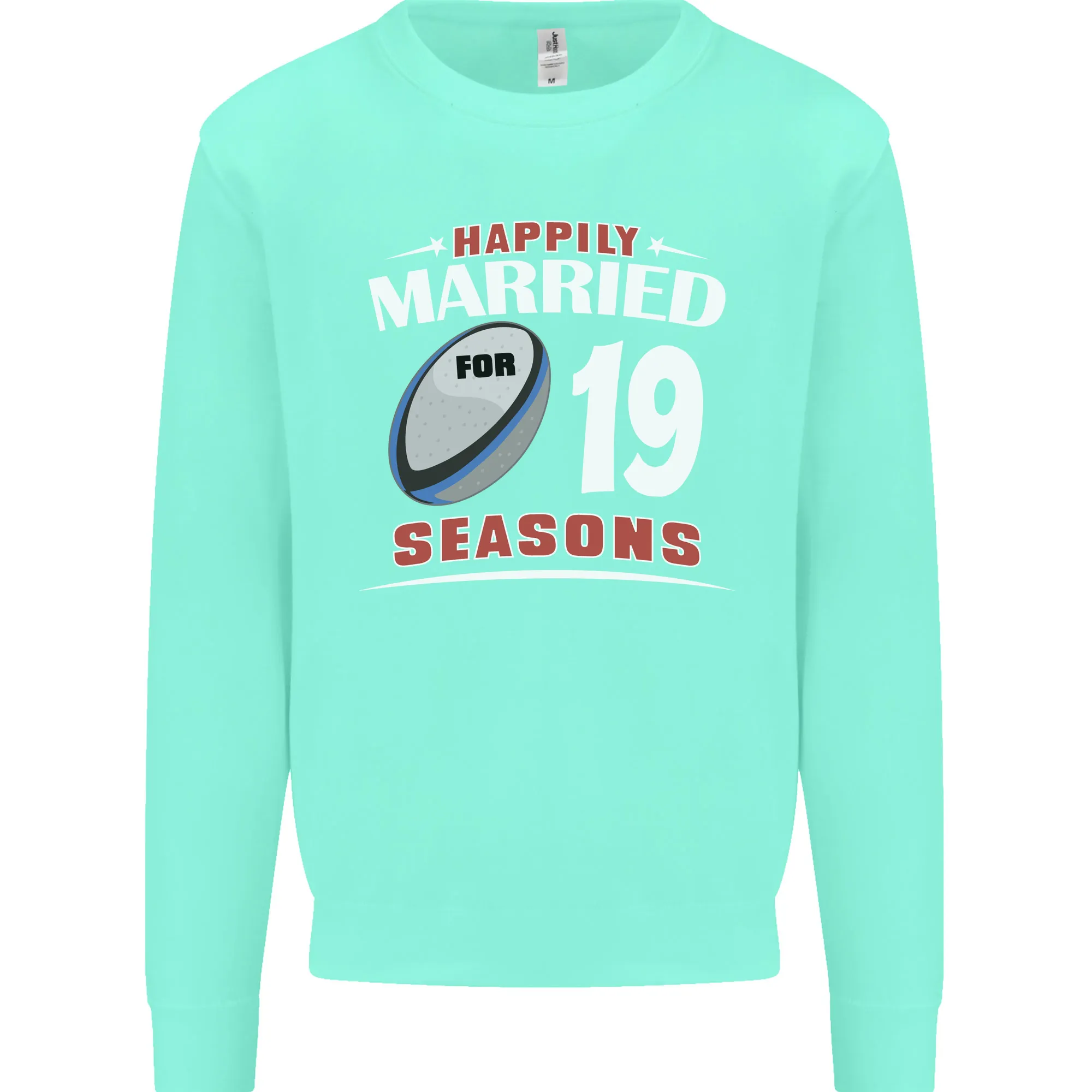 19 Year Wedding Anniversary 19th Rugby Mens Sweatshirt Jumper