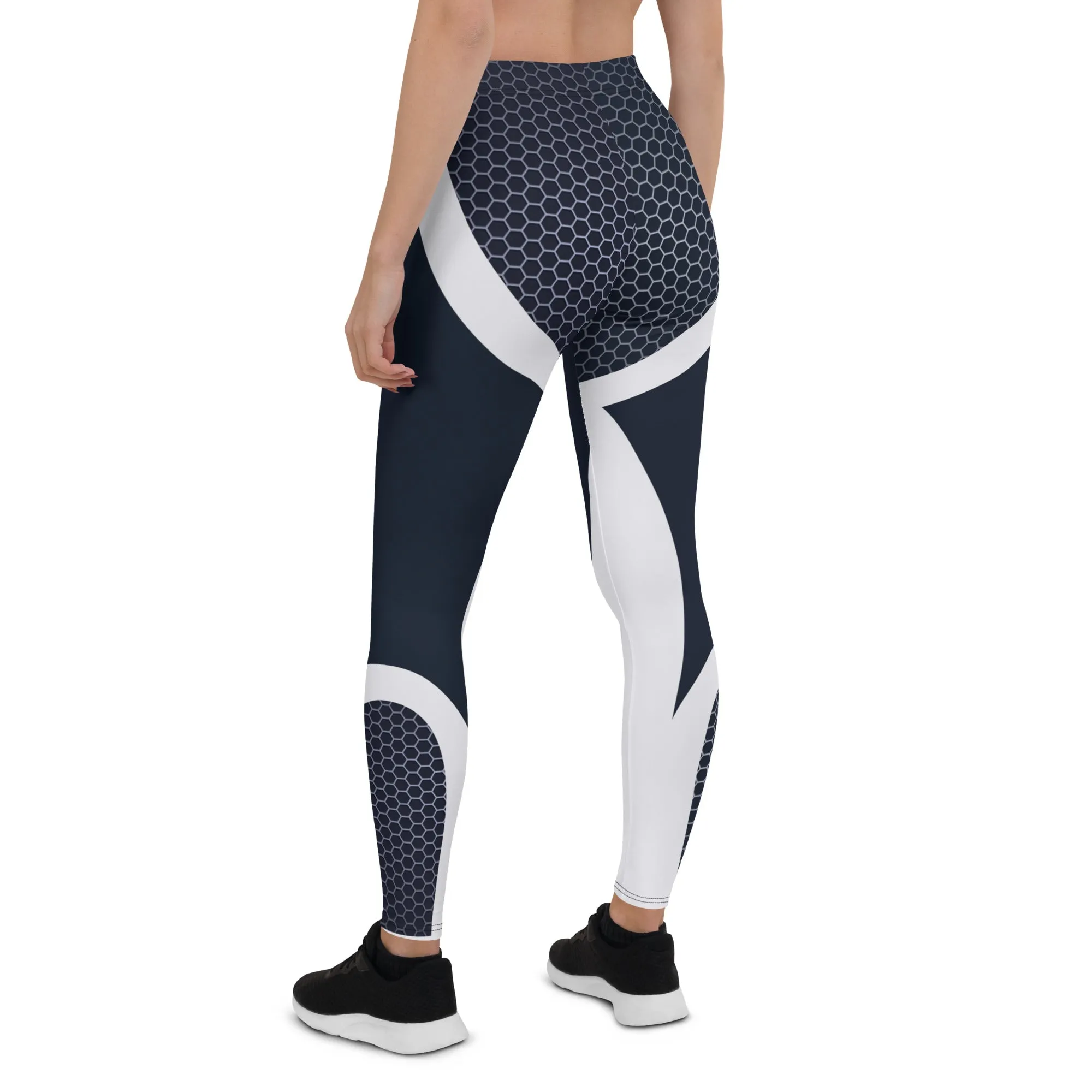 Beehive Geometric Leggings Navy Blue