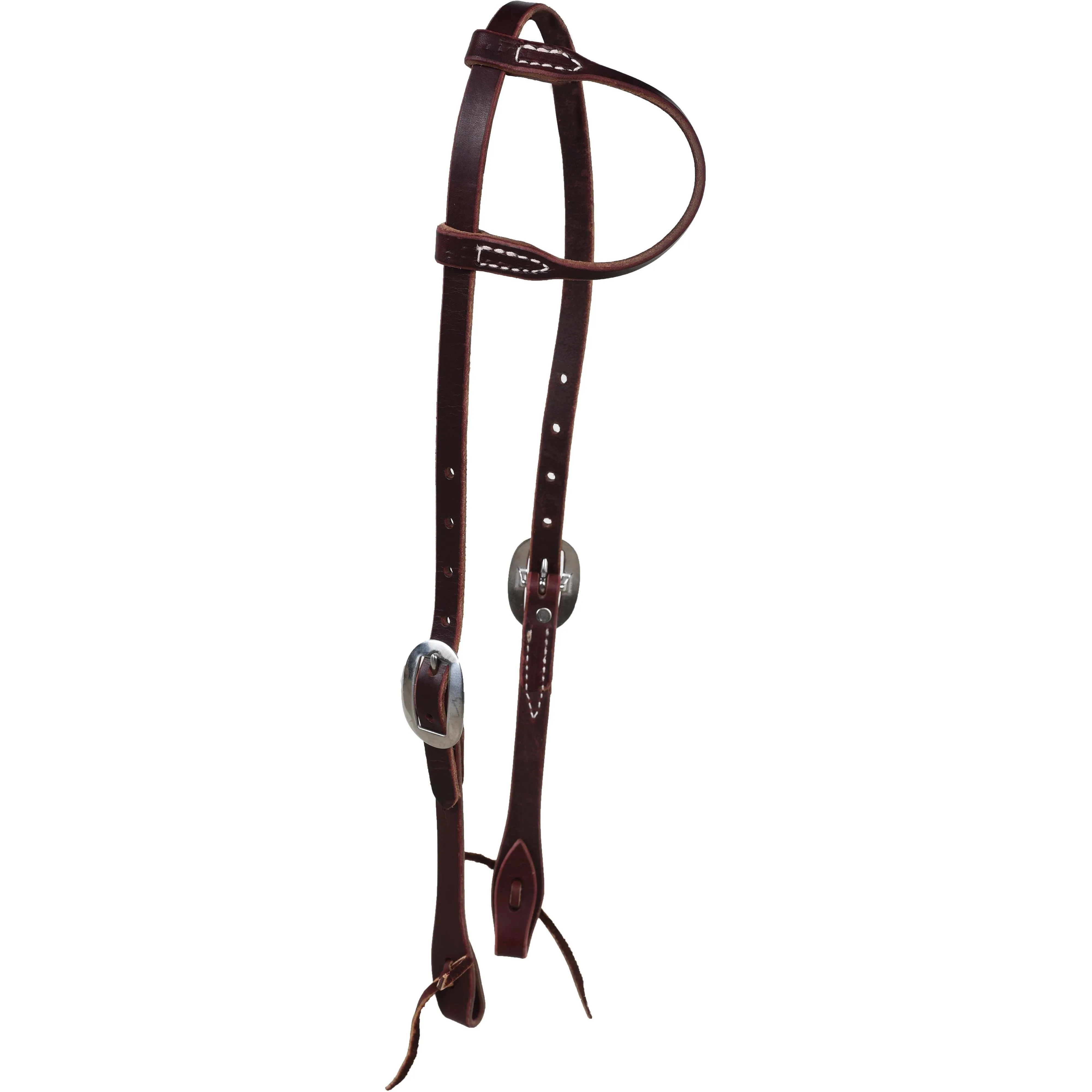 Berlin Custom Leather Rolled Ear Latigo Leather Headstall