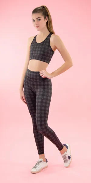 Black Hearts Plaid - Legging [Final Sale]