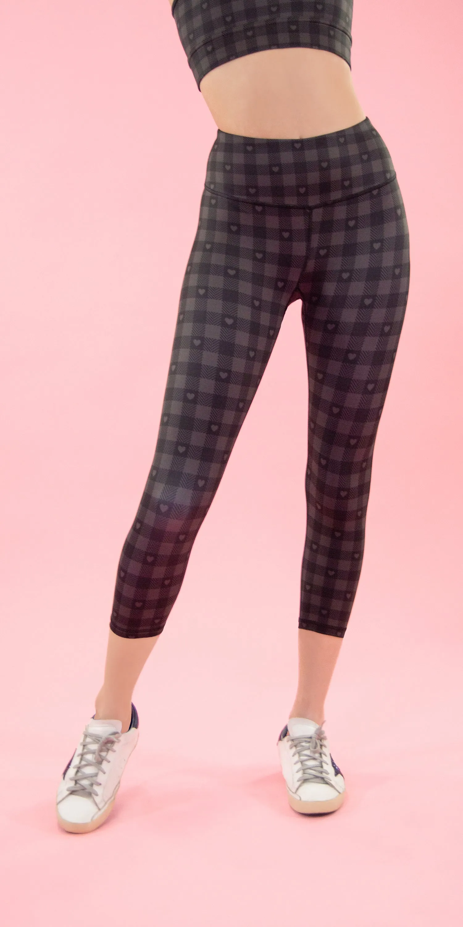 Black Hearts Plaid - Legging [Final Sale]