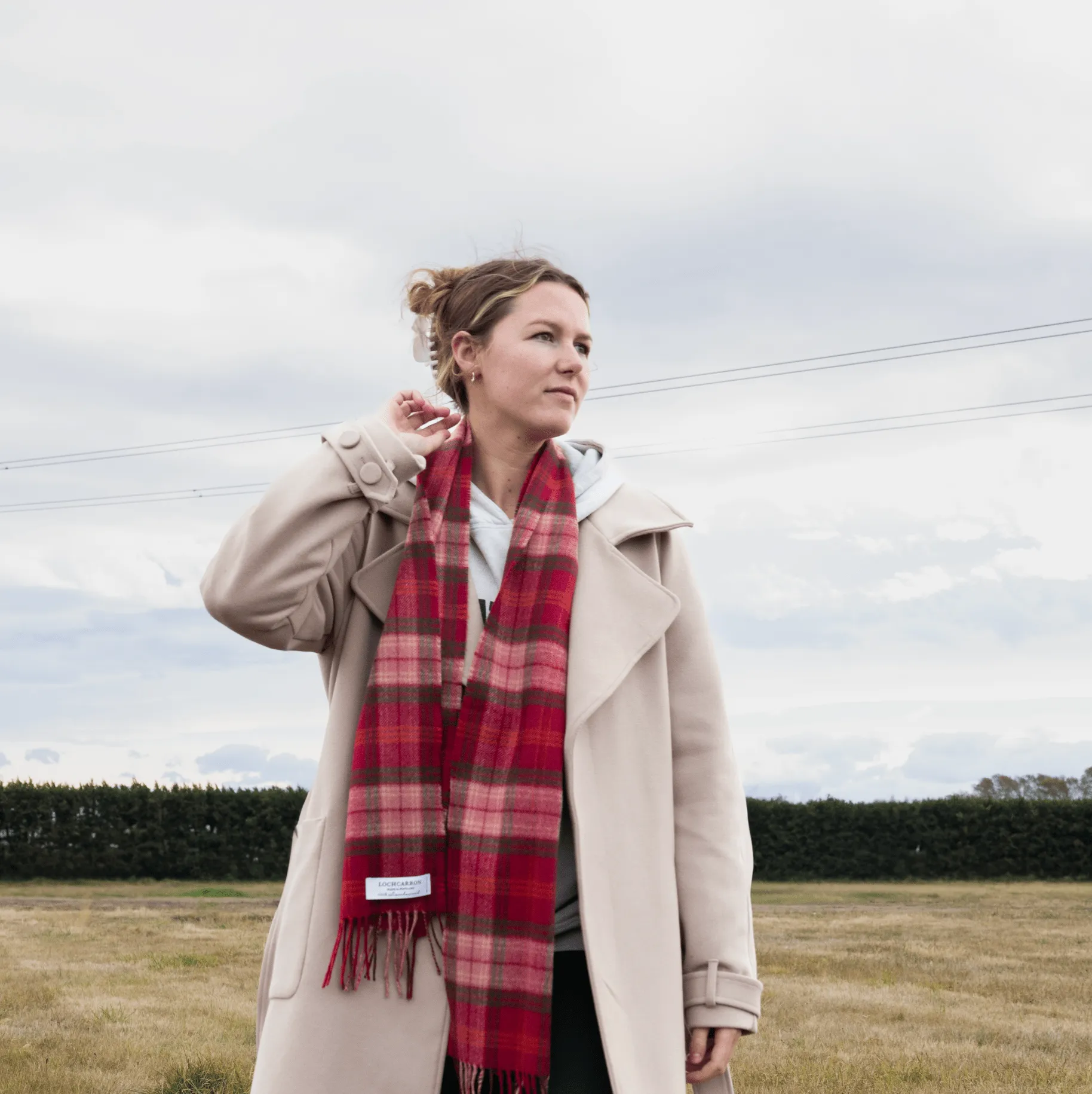 Bowhill Hunting Rose Lambswool Scarf | Wool Scarf