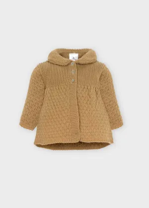 Camel Baby Girl Knit Coat