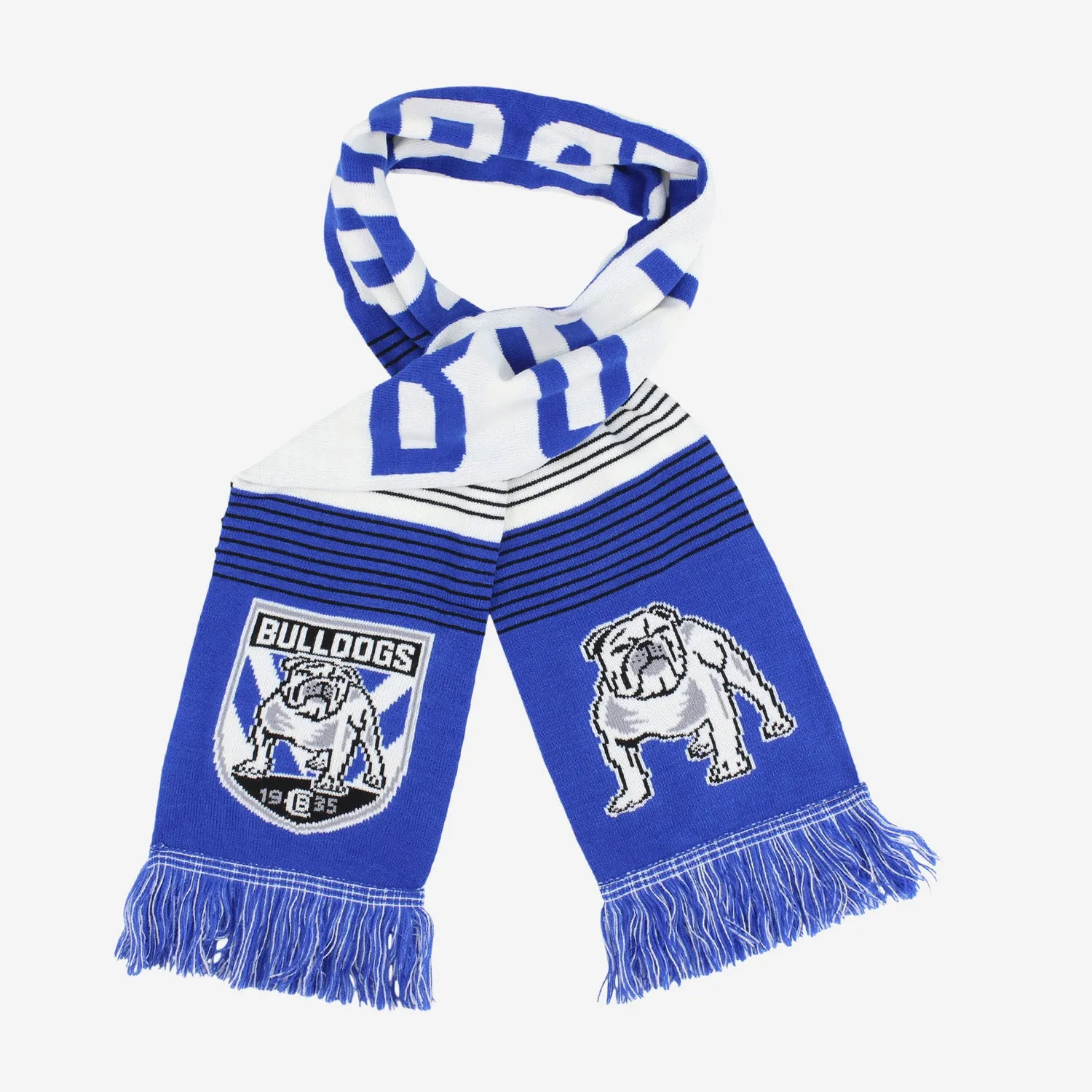 Canterbury Bulldogs NRL Mens Adults Linebreak Scarf