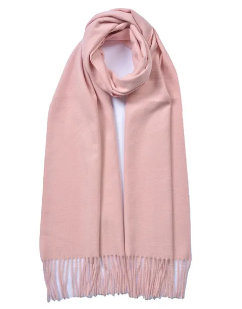 Cashmere Blend Scarf | Pastel Pink