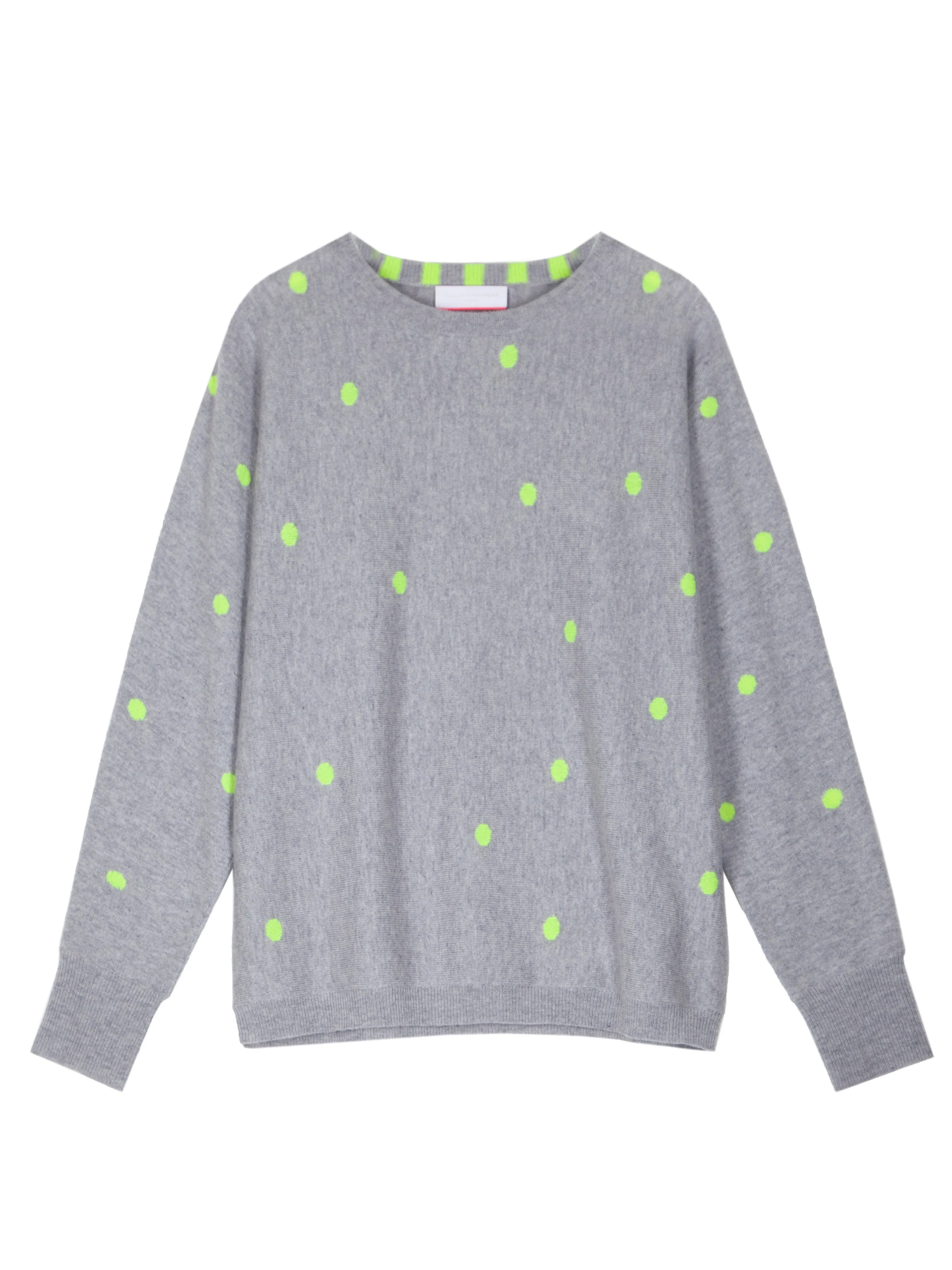 Catriona Spot Grey Cashmere Jumper