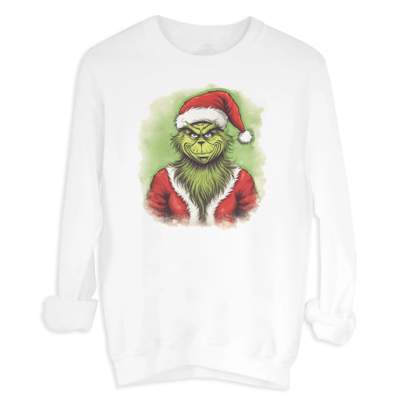 Christmas Grinch Santa Outift Christmas Sweater - Christmas Jumper Sweatshirt - All Sizes