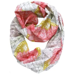 Circle Scarf / Pink Yellow & White / Unisex