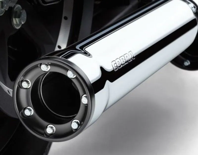 Cobra 6053 3" Slip-On RPT Exhaust Mufflers Harley Breakout FXSB/FXSBSE - Chrome