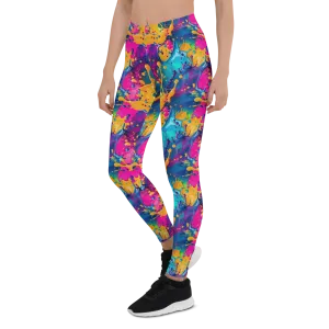 Colorful Paint Splash Leggings