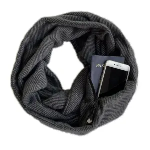 Convertible Infinity Scarf with Pocket™ | Antigua Charcoal