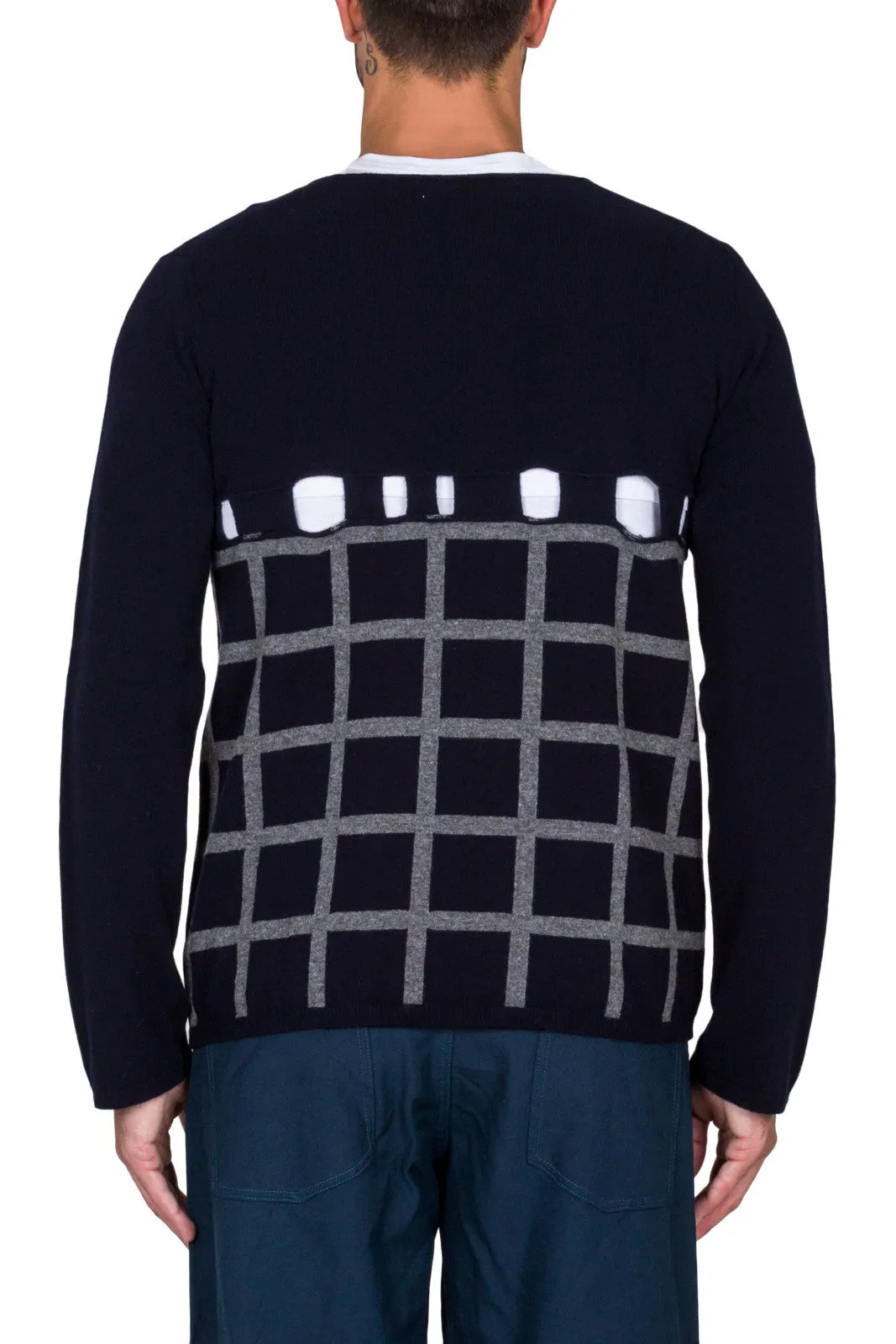 Cut Out Grid Check Jumper