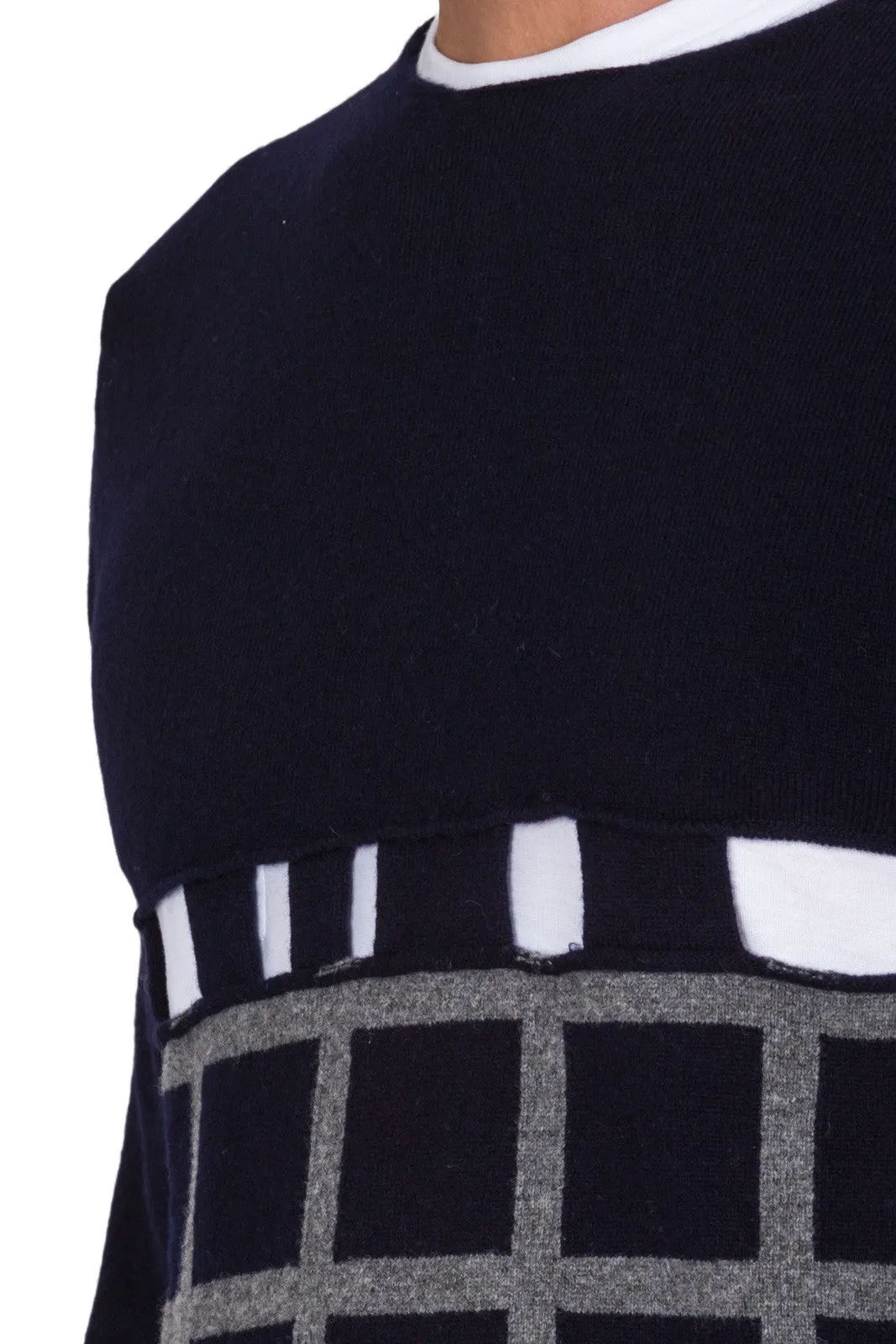 Cut Out Grid Check Jumper