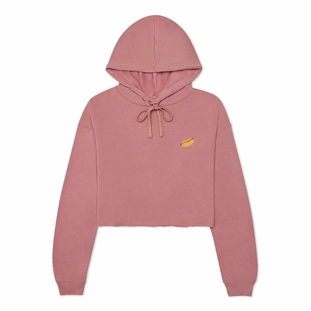 Dalix Hot Dog Cropped Hoodie