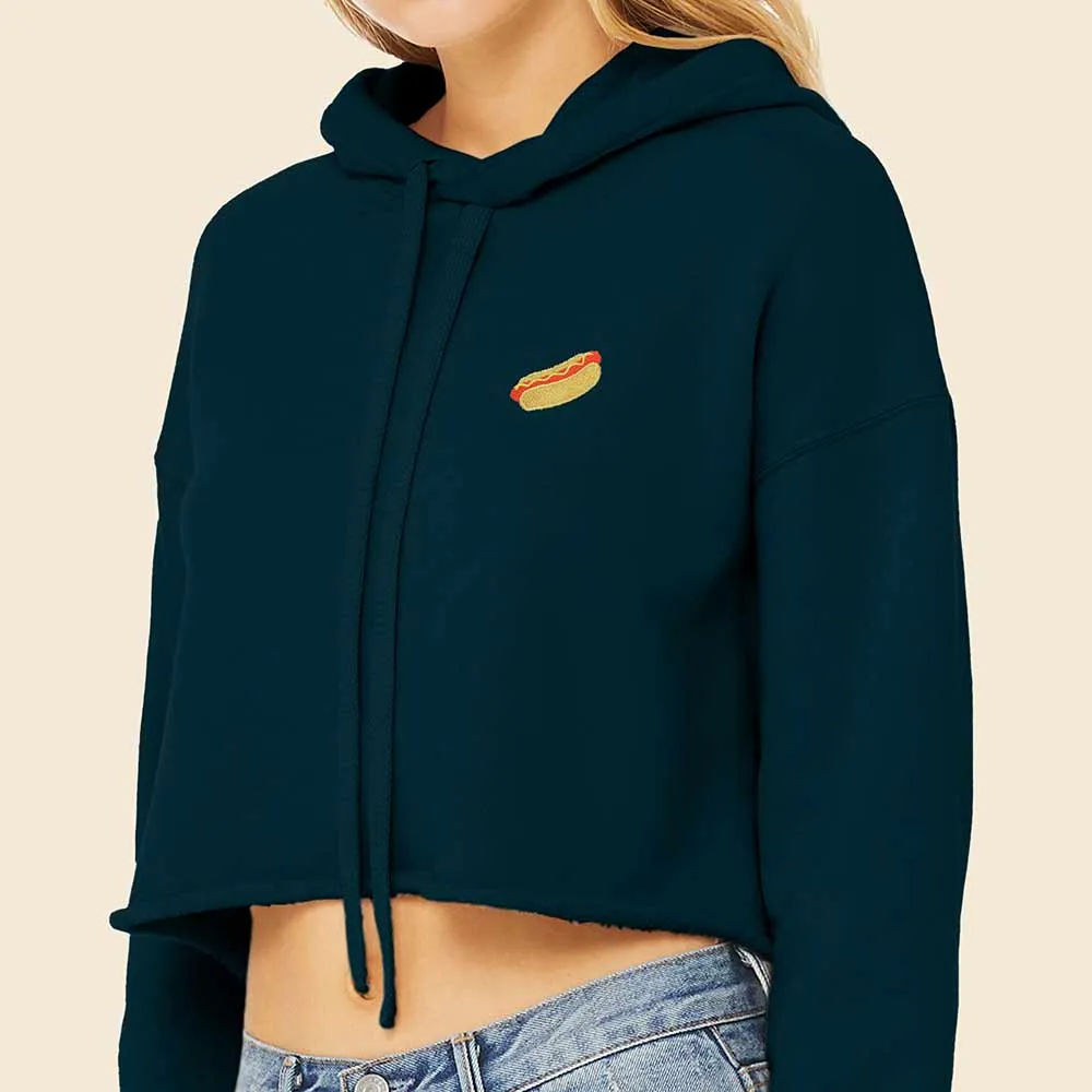 Dalix Hot Dog Cropped Hoodie