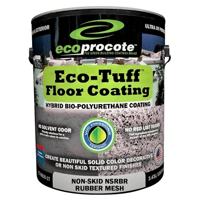 Eco-Tuff Non Skid Coating, Rubber Mesh, Tint Base, 1 Gal