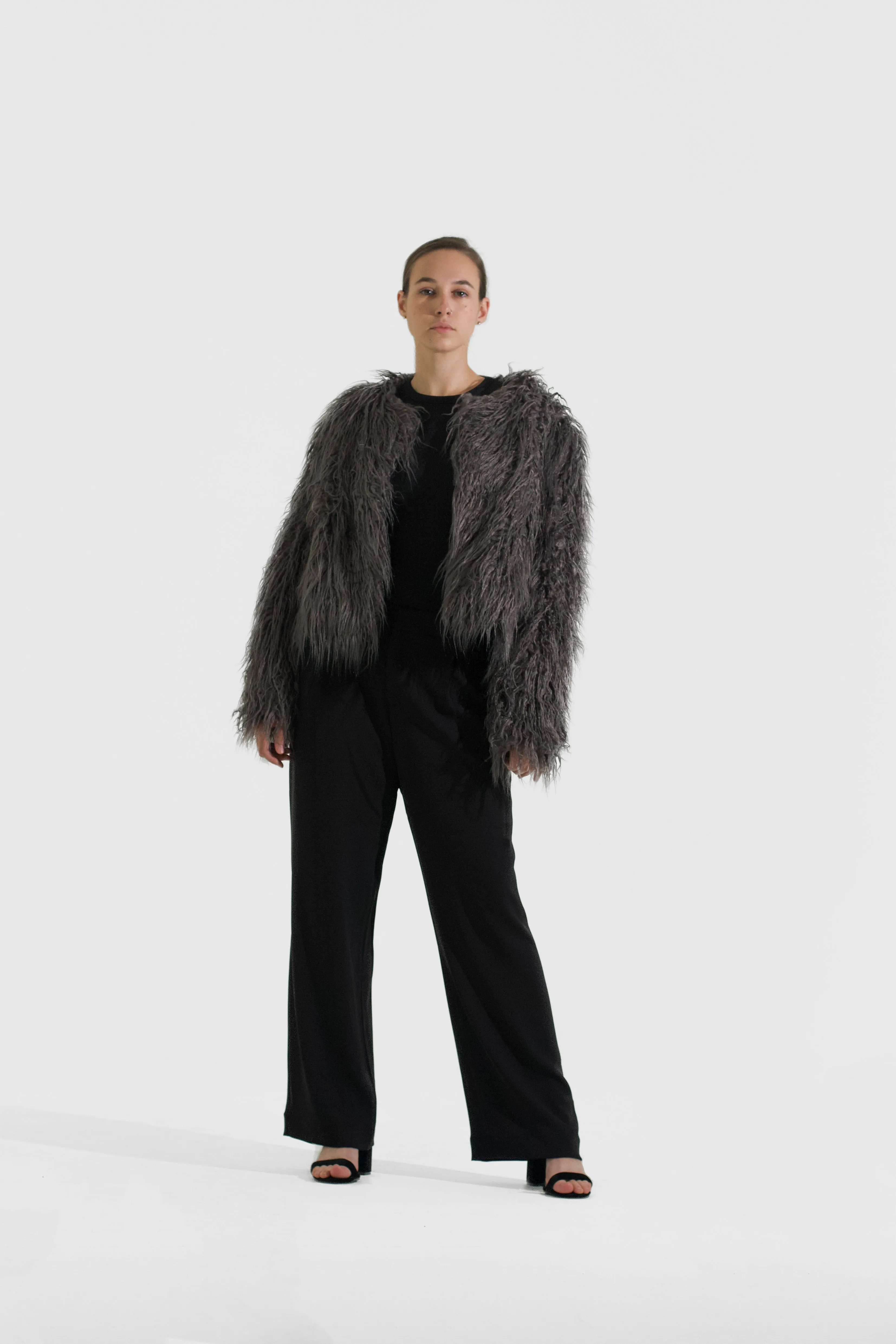 Faux-Fur Crop Jacket ELKE