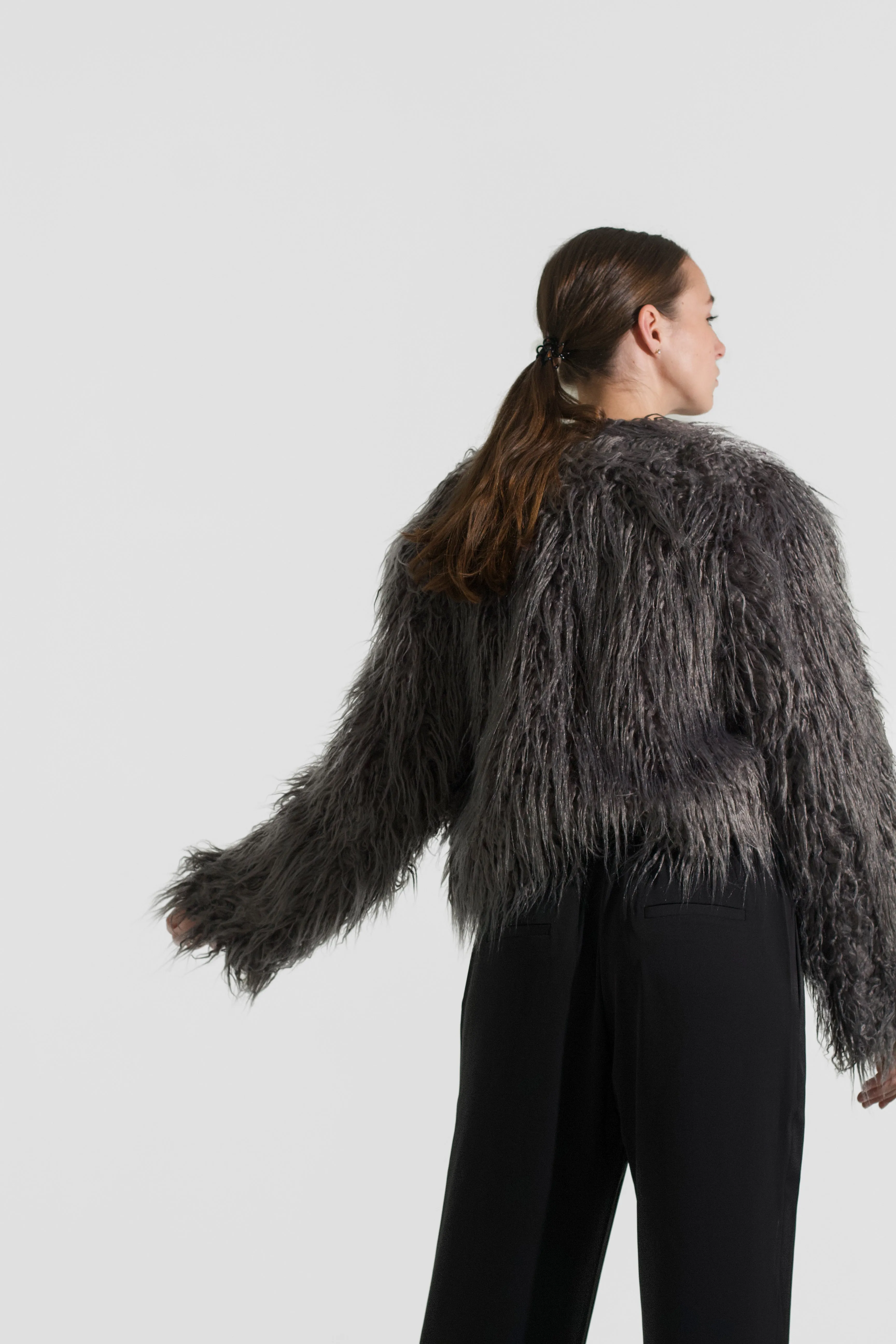 Faux-Fur Crop Jacket ELKE