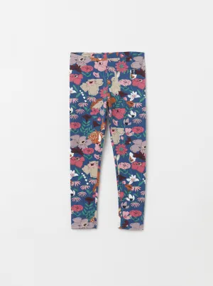 Floral Print Kids Leggings