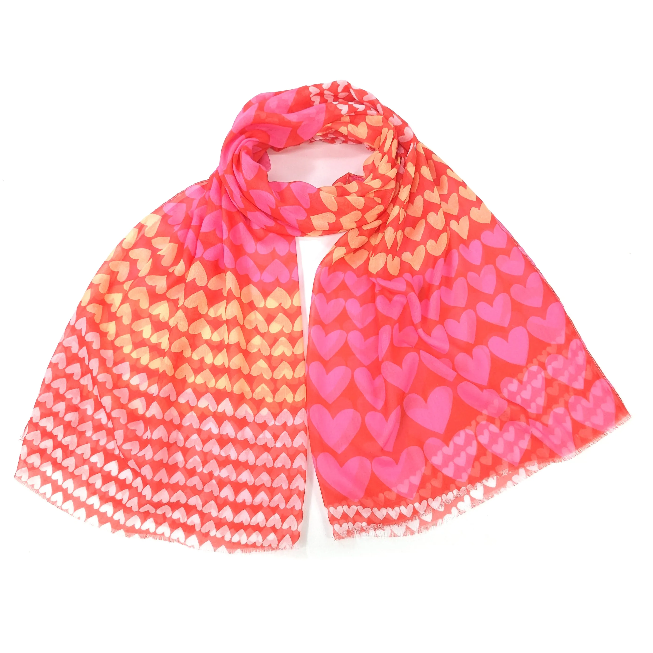 Gradient Heart Scarf -Primrose Pink (50x180cm)