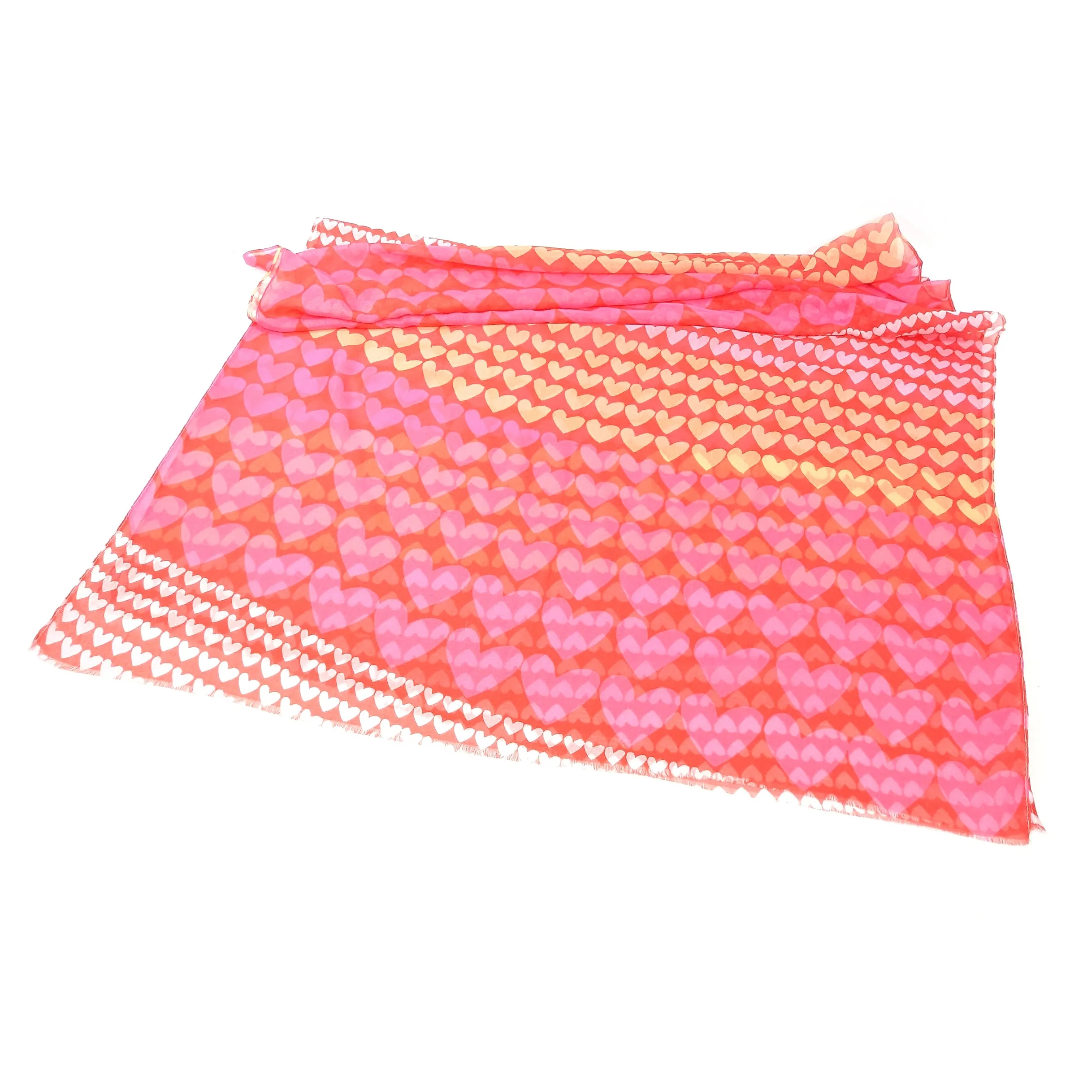 Gradient Heart Scarf -Primrose Pink (50x180cm)