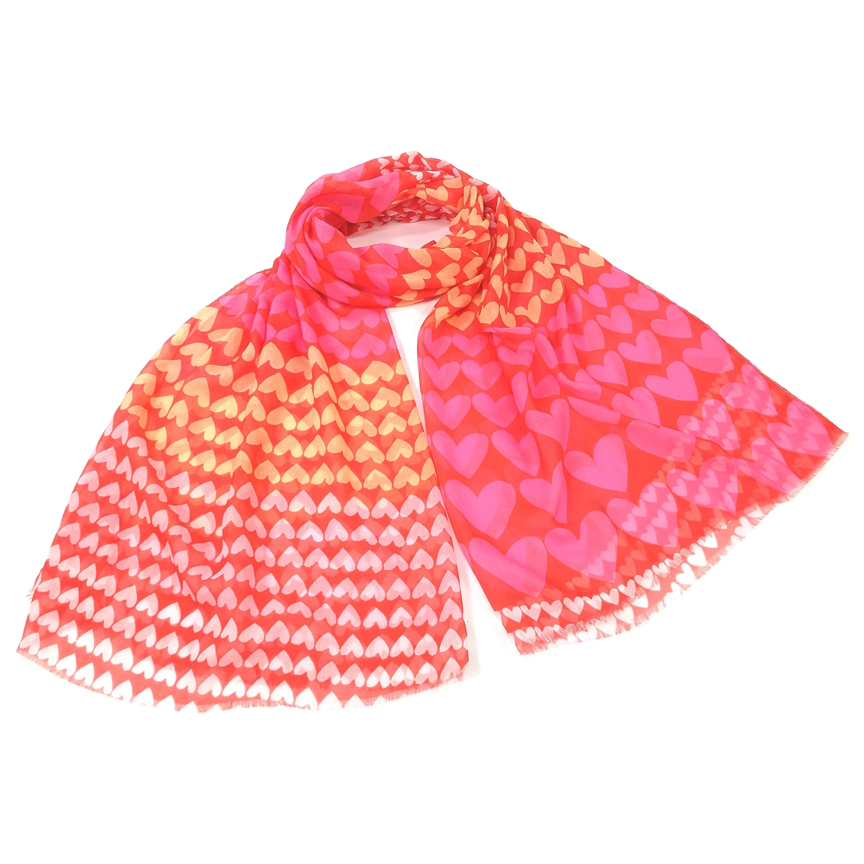 Gradient Heart Scarf -Primrose Pink (50x180cm)