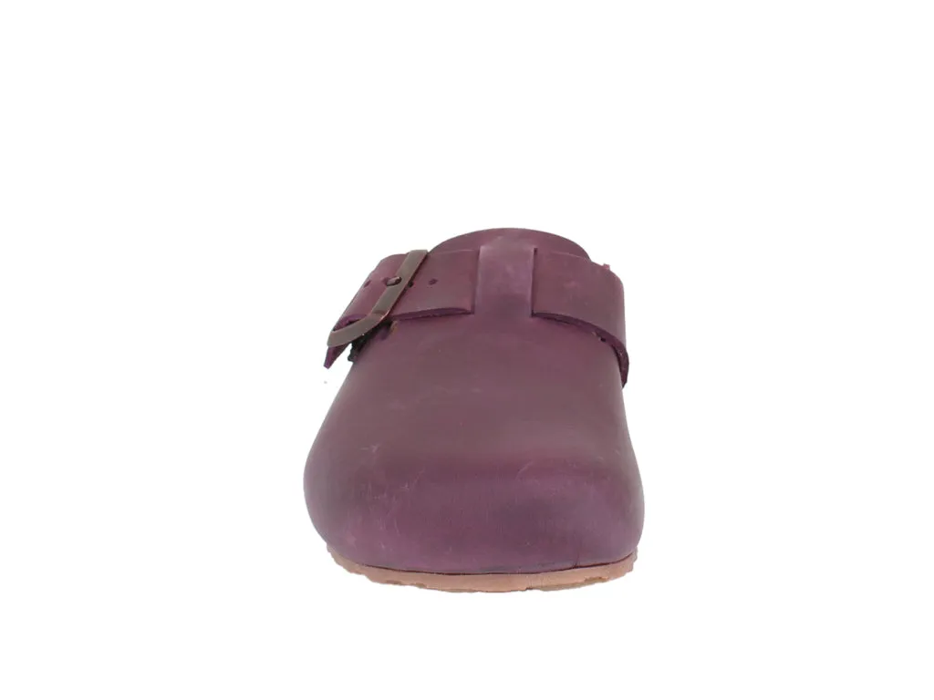 Haflinger Leather Clogs Porto Bordeaux