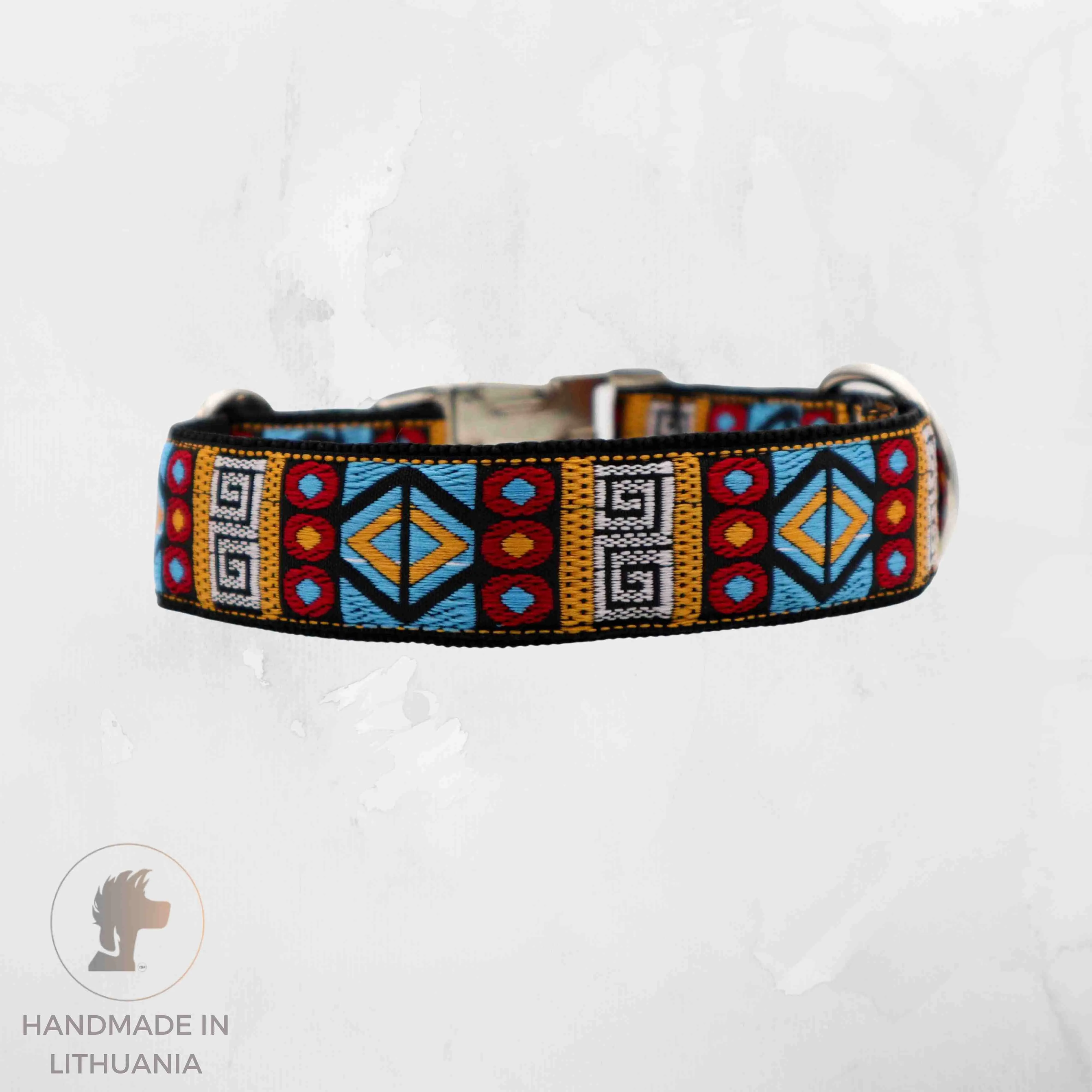 Handmade Dog Collar | Aztec | Width: 25 - 30 mm