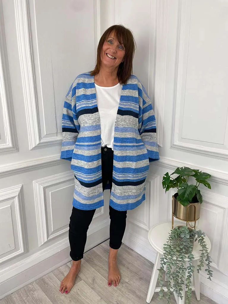 Haven Skara Stripe Cardigan - Cobalt