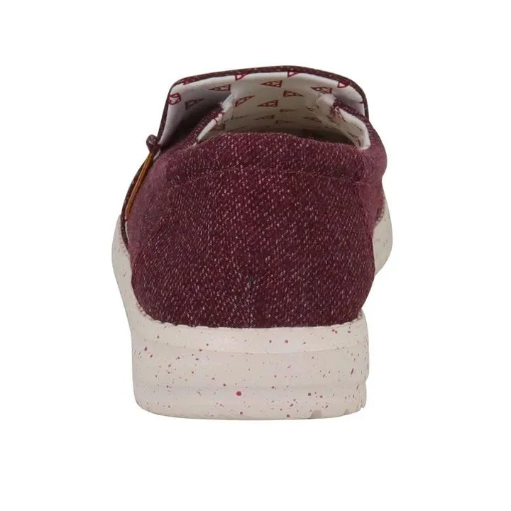 Hey Dude Misty Burgundy Slip On