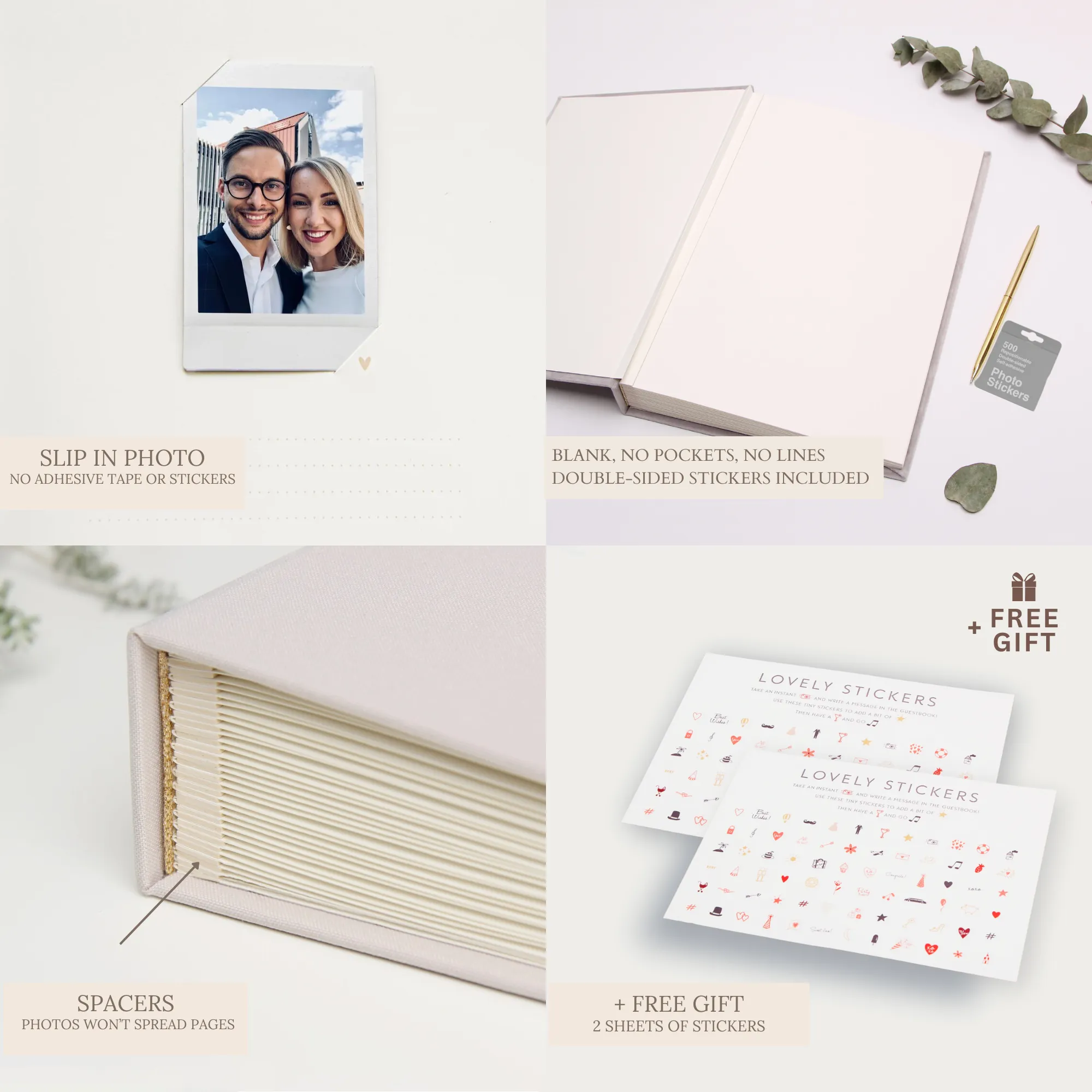 Ivory   White Velour | Guest Book