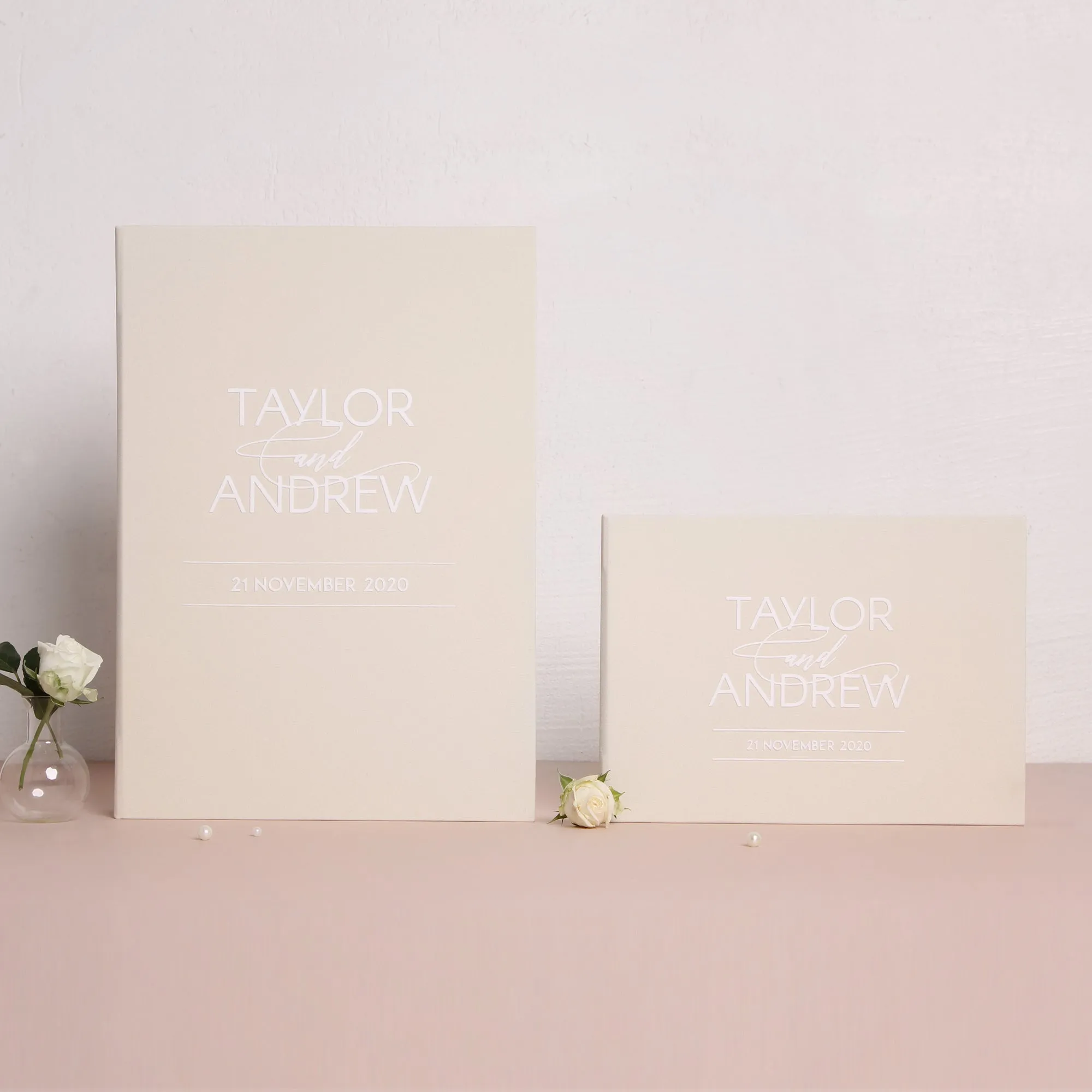 Ivory   White Velour | Guest Book