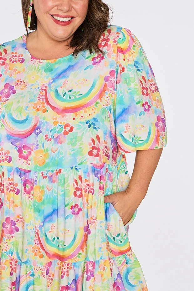 Izzie Rainbow Garden Dress