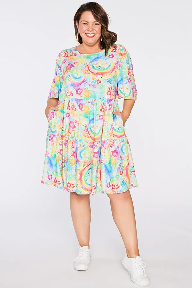 Izzie Rainbow Garden Dress