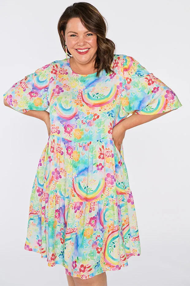 Izzie Rainbow Garden Dress