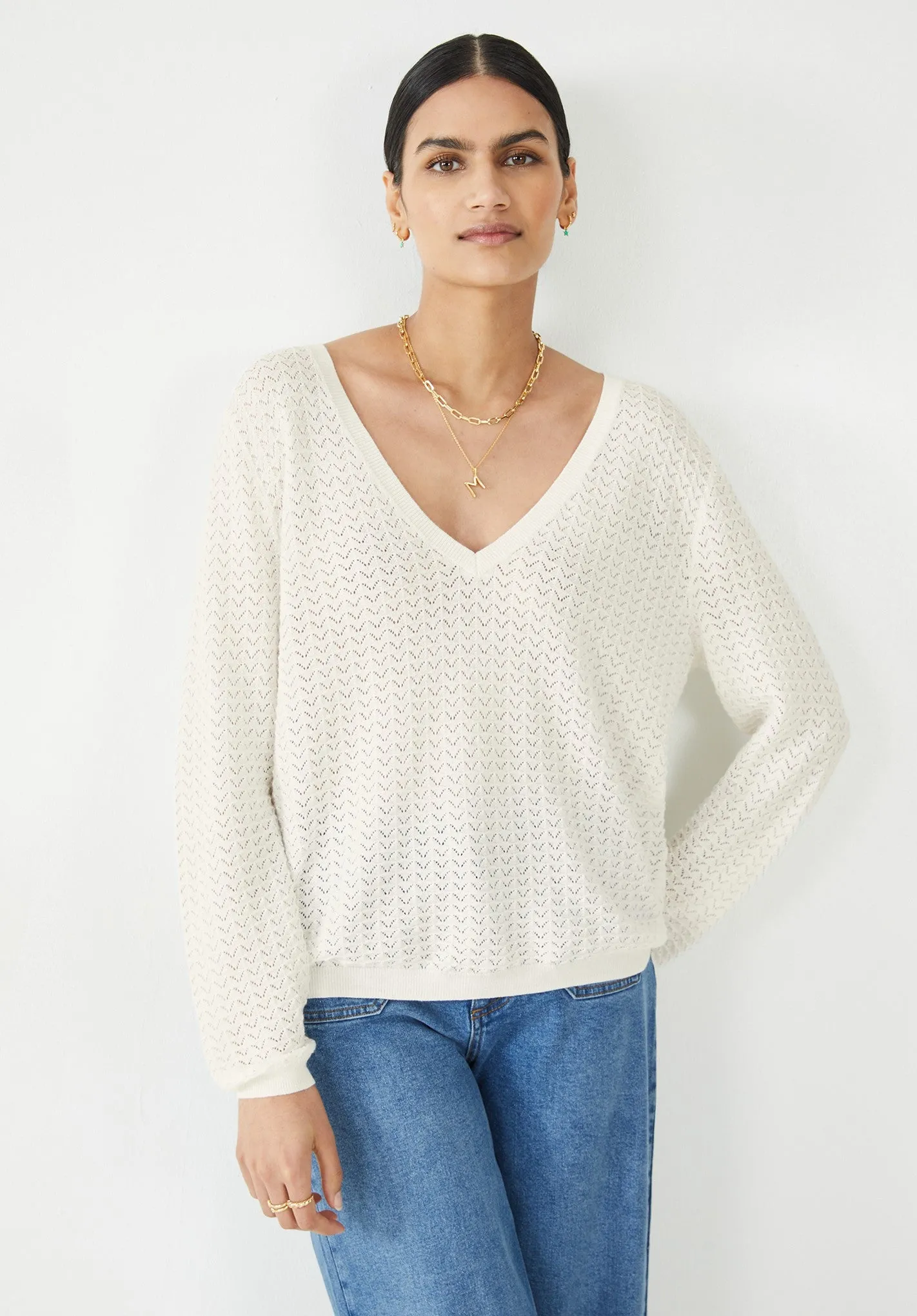 Izzie V Neck Long Sleeved Jumper