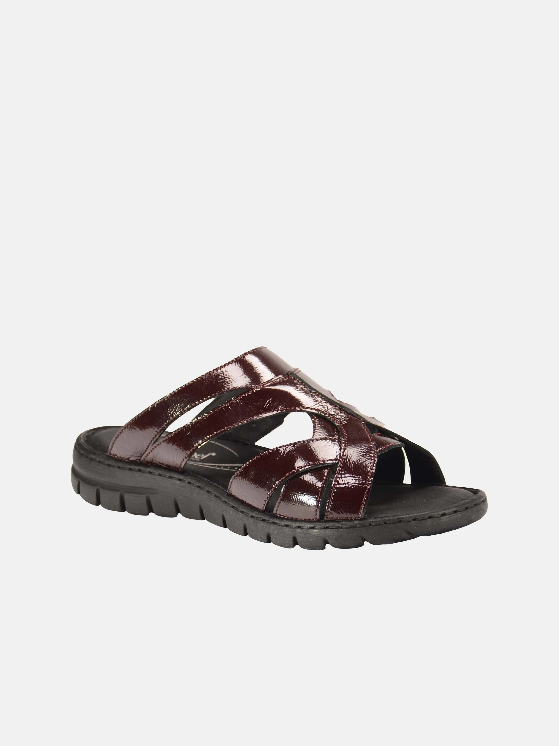 Josef Seibel Women's Patent Leather Slider Sandals