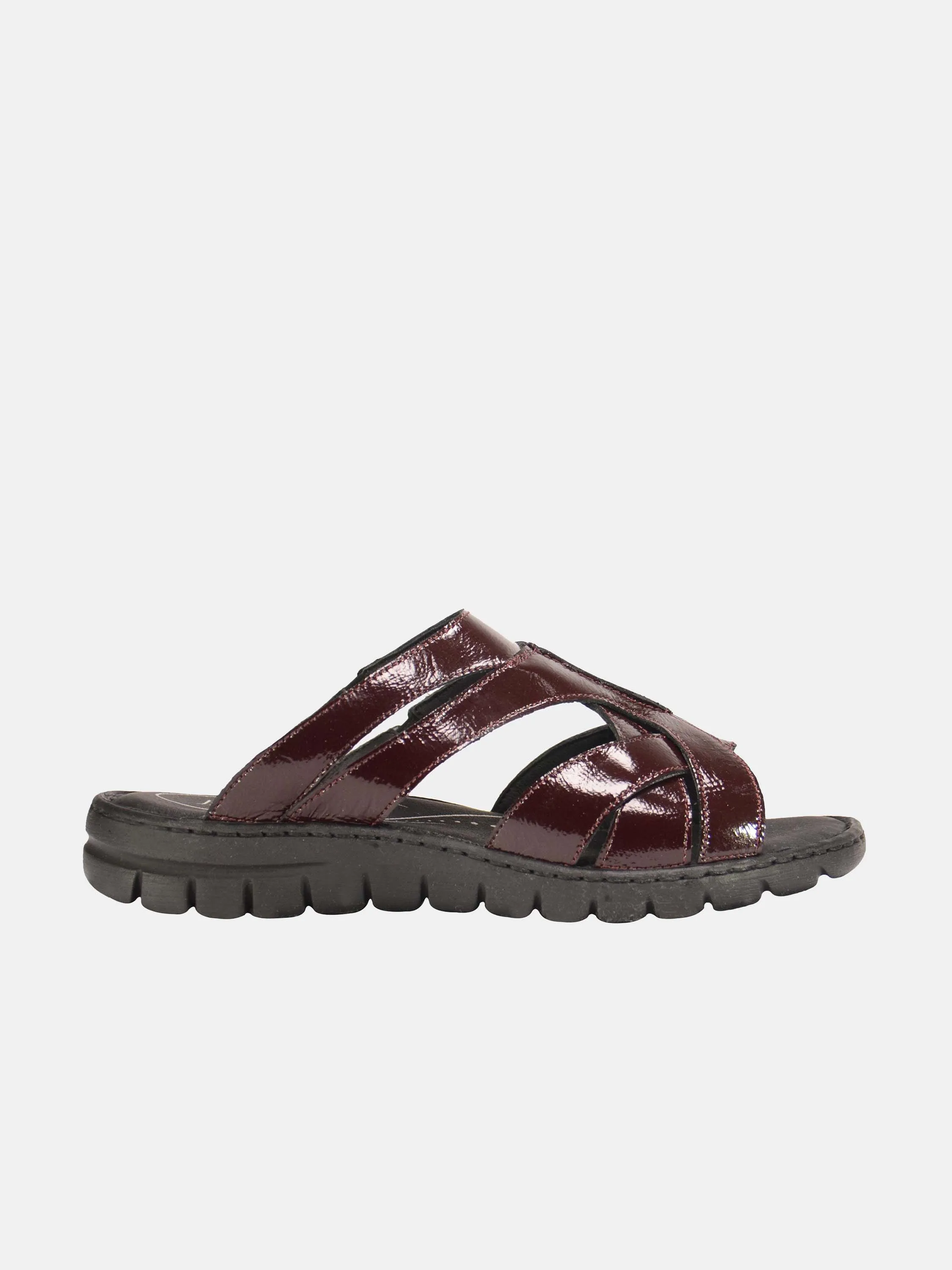 Josef Seibel Women's Patent Leather Slider Sandals