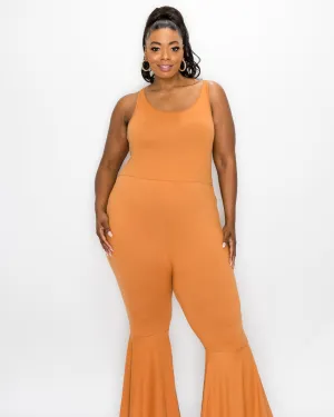 Josie Flared Leg Jumpsuit | Clay