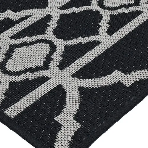 Lattice Black Rug