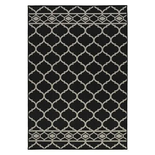 Lattice Black Rug