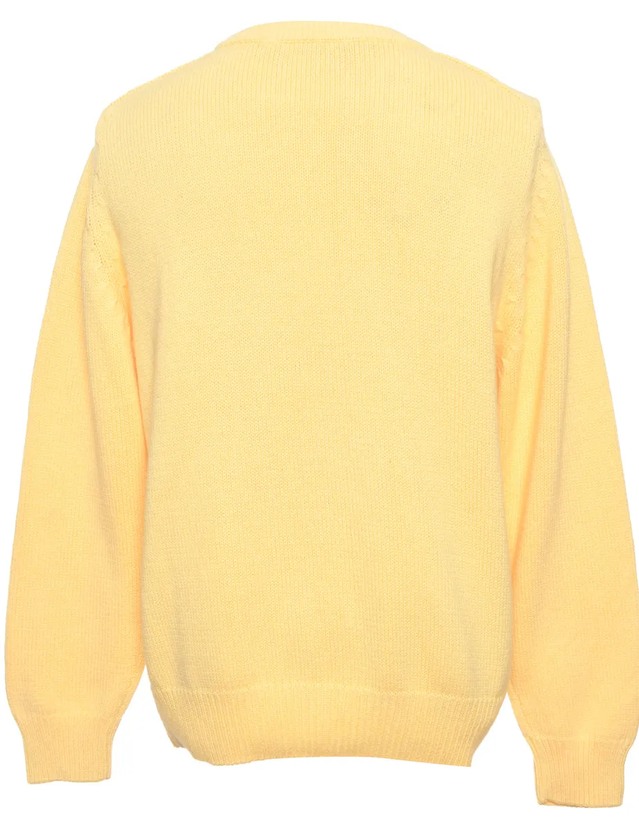 Long Sleeved Yellow Jumper - L