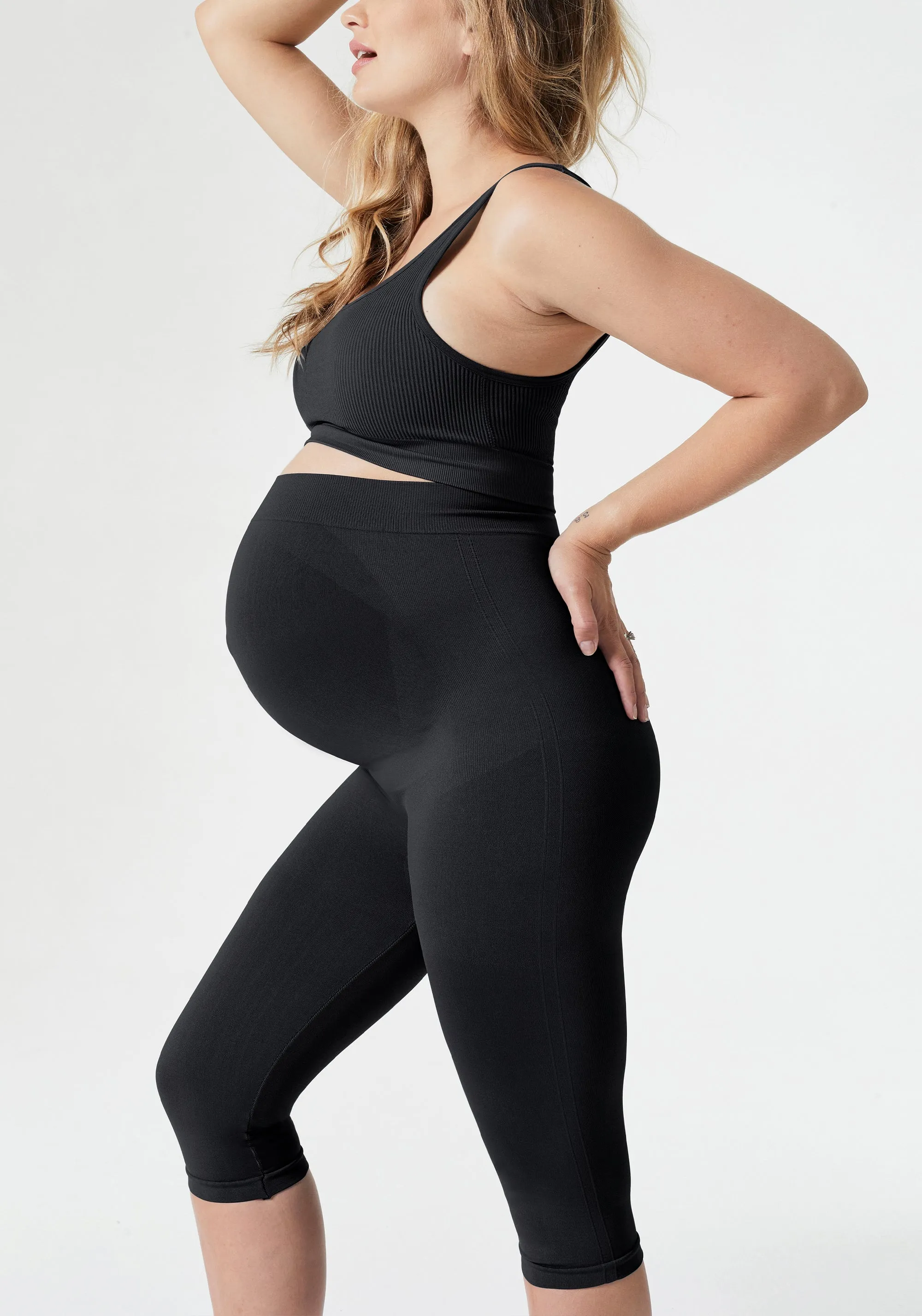 Maternity Belly Support Capri Leggings