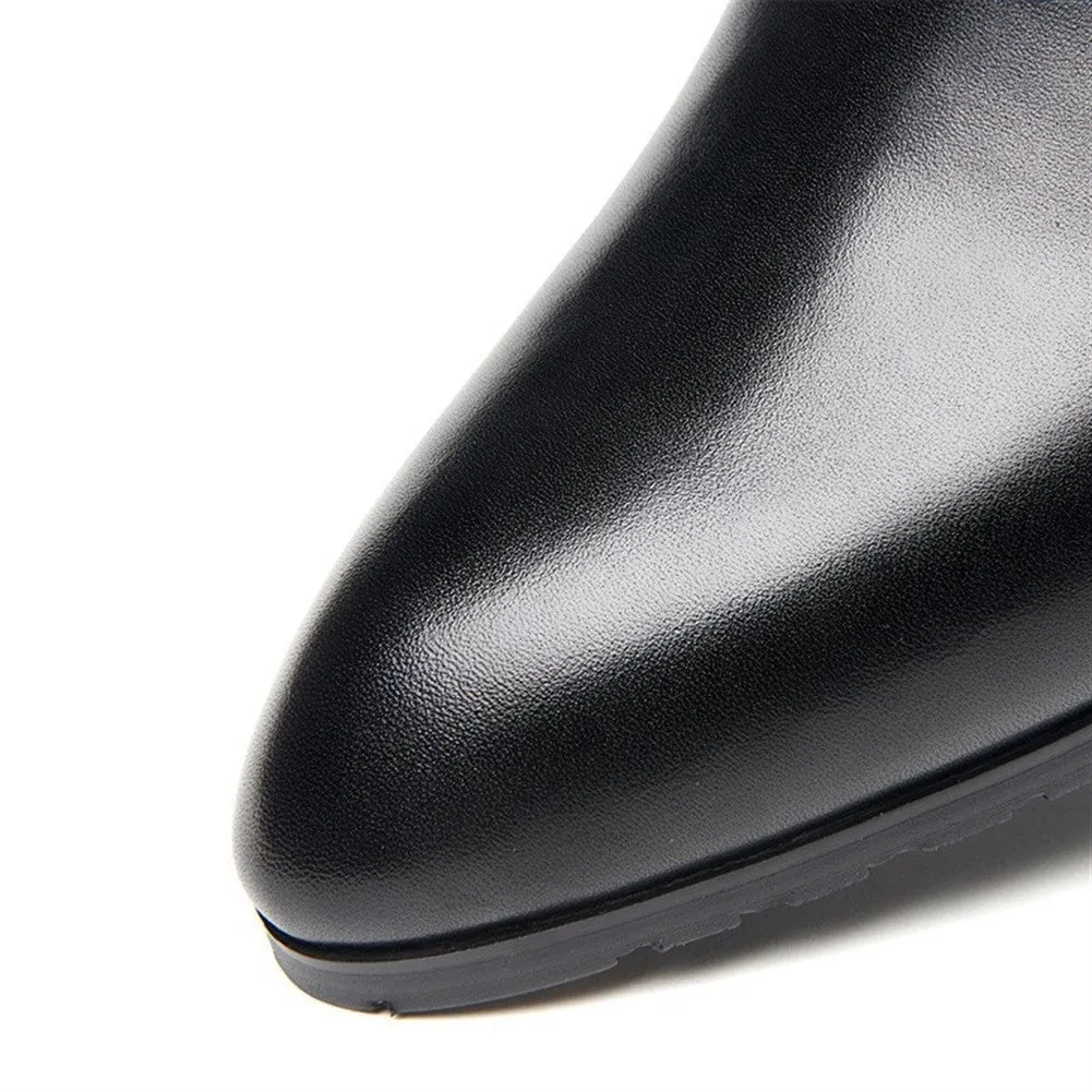 Men High Heel Pointed Toe Formal Shoes