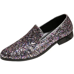 Men Slip on Low Top Bling Formal Shoes