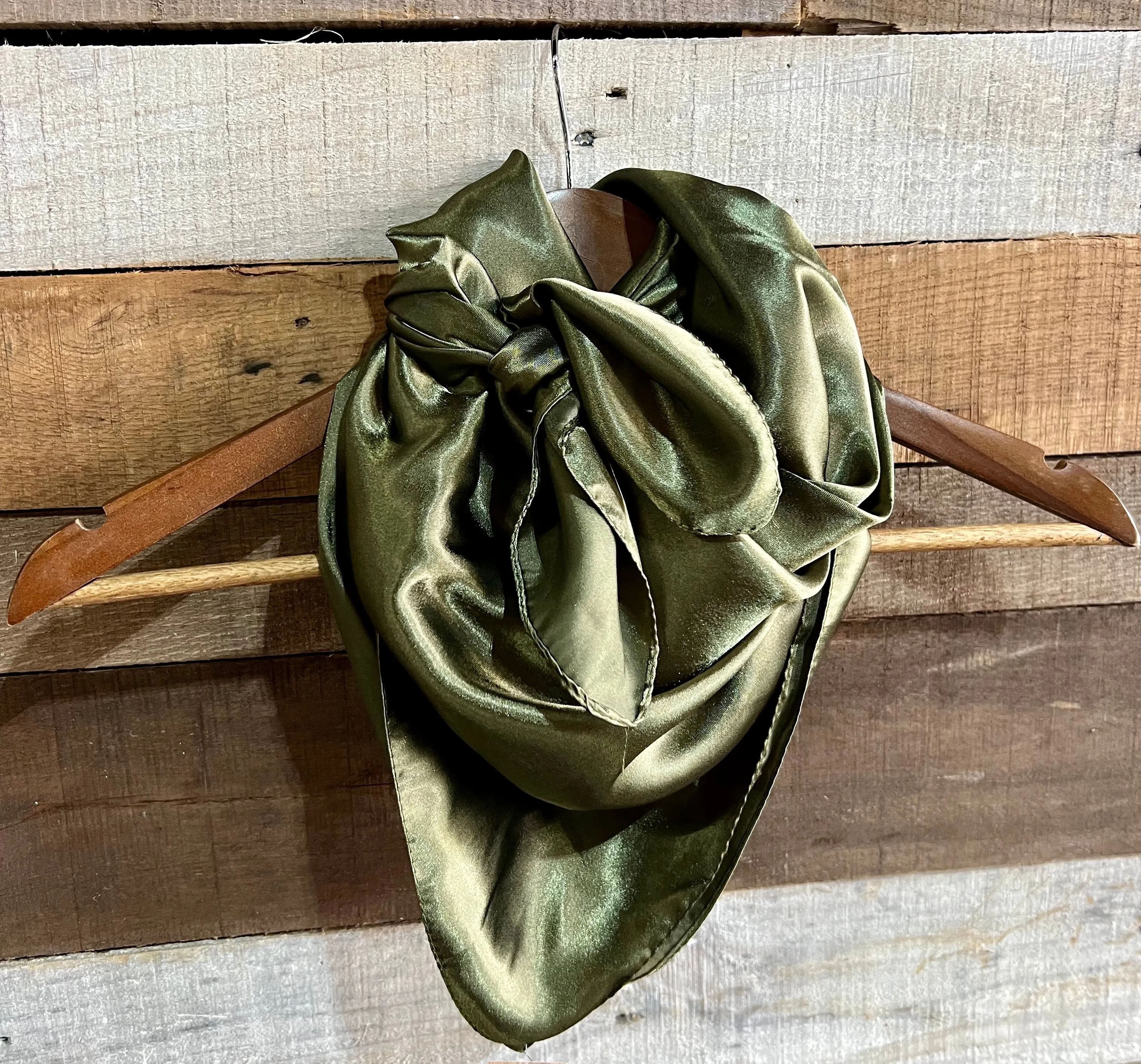 Mezzetta Solid Olive Green Wild Rag