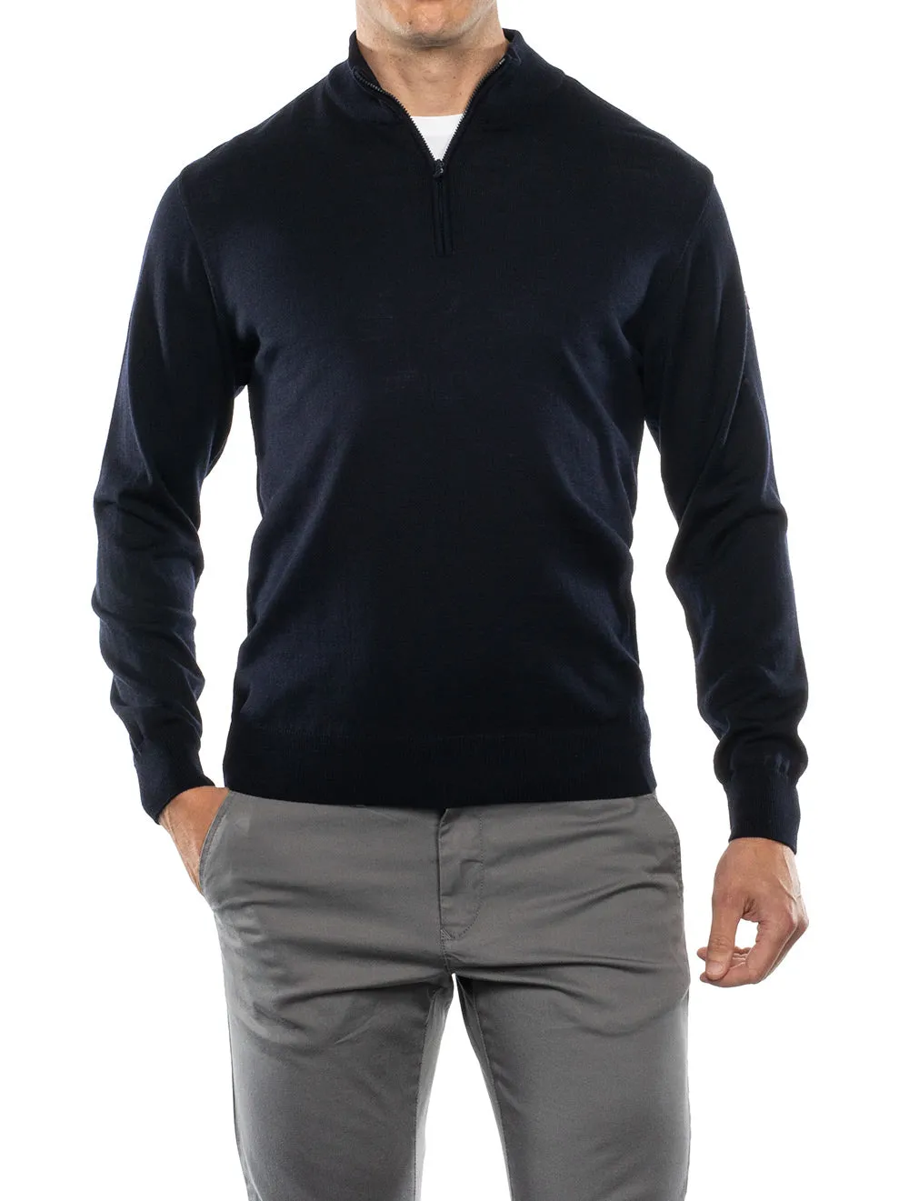 Mock-neck Jumper Navy