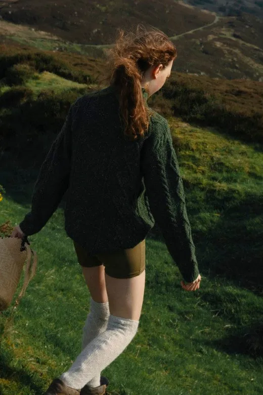 Moss Green Donegal Aran Jumper