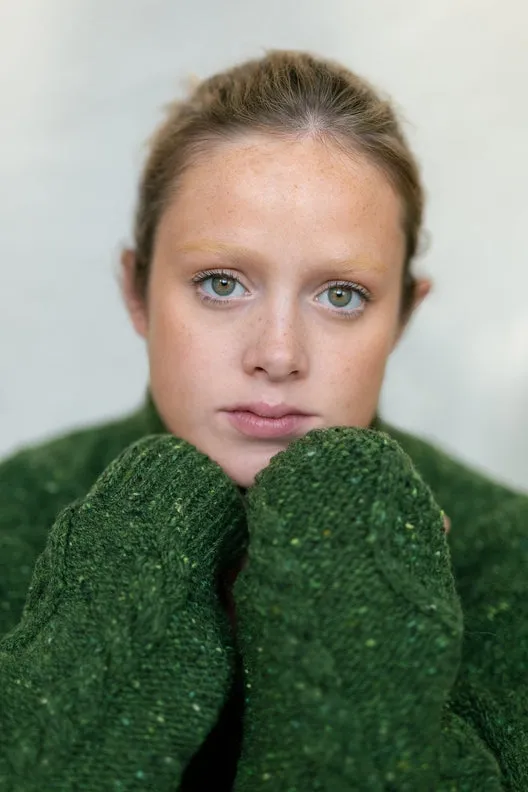 Moss Green Donegal Aran Jumper