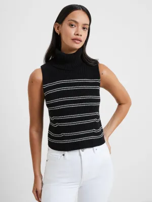 Mozart Stripe Cropped Sleeveless Jumper